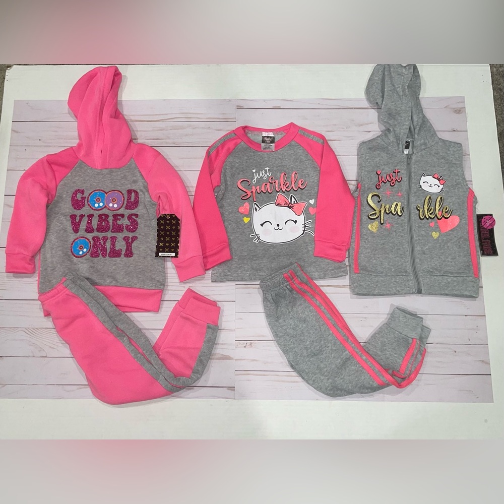 Angel Face Toddler Girls Matching Sweatsuit Set Size 3T